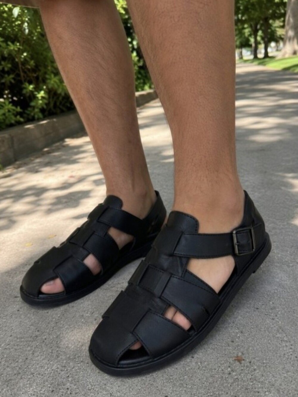 Zara Mens Buckled Fisherman Sandals